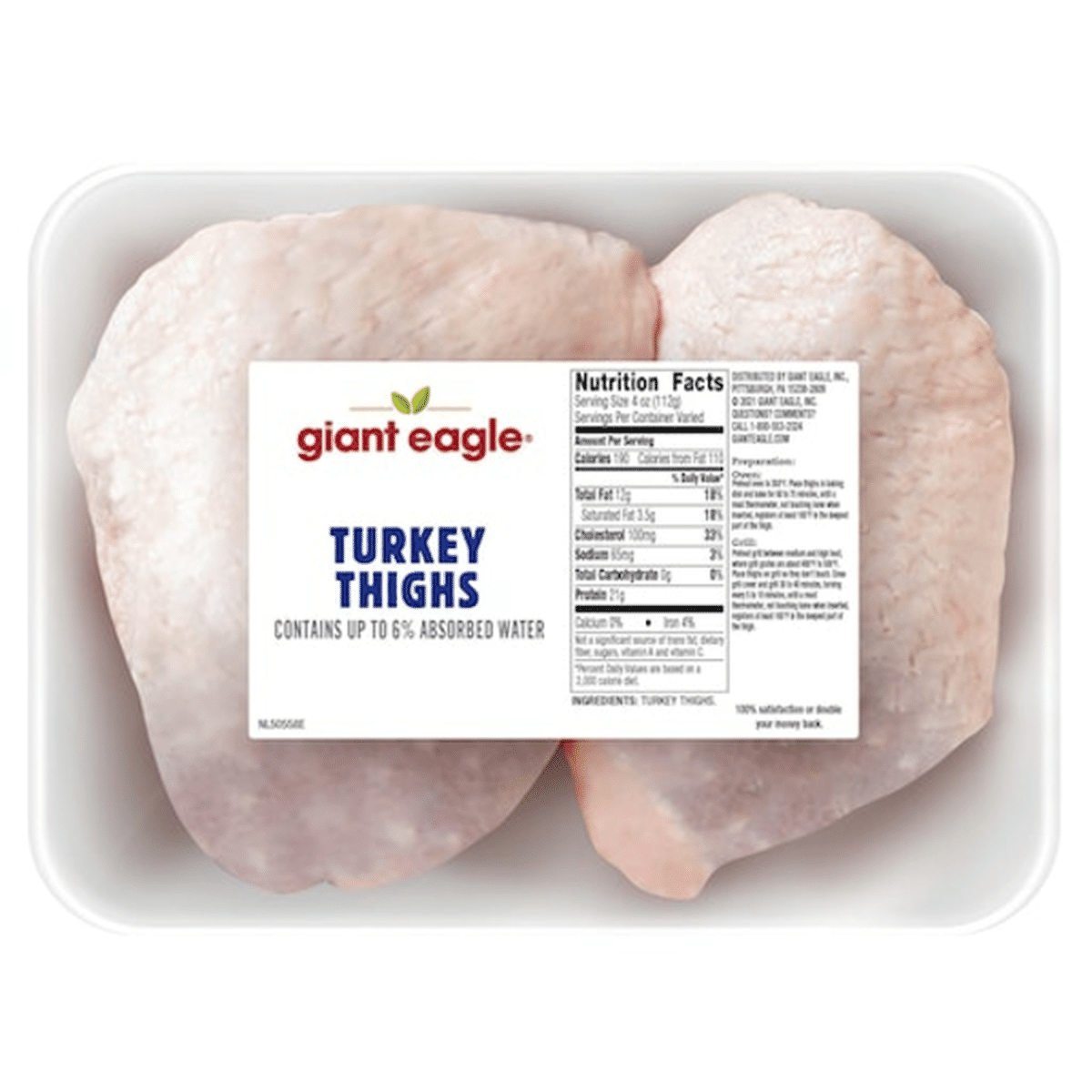 Giant Eagle Turkey Thighs (1 each) Delivery or Pickup Near Me Instacart