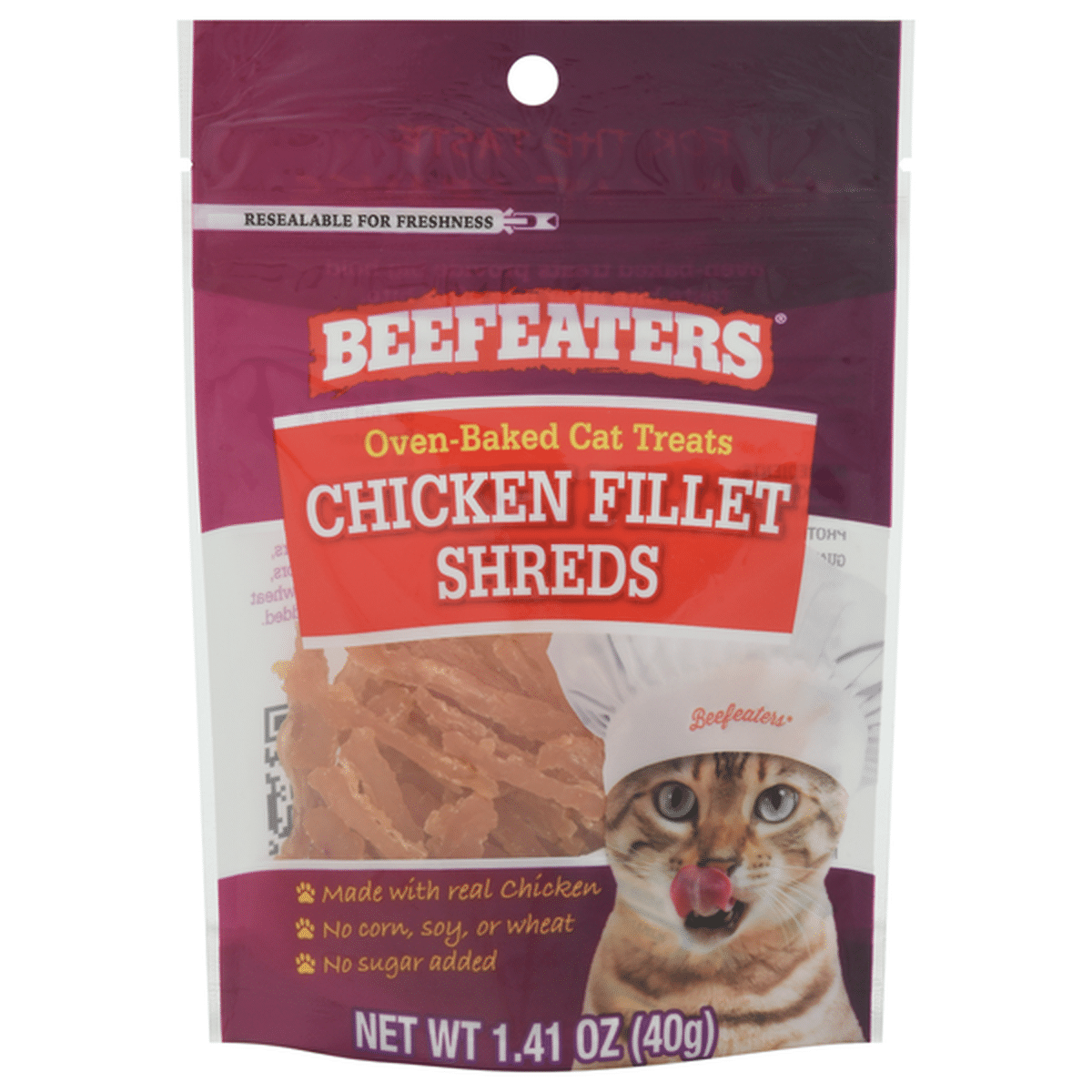 Beefeaters Cat Treats Oven Baked Chicken Fillet Shreds 1.41 oz