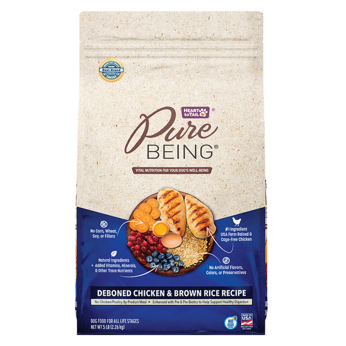 Pure Being Chicken Rice Premium Grain Free Dog Food 5 lb