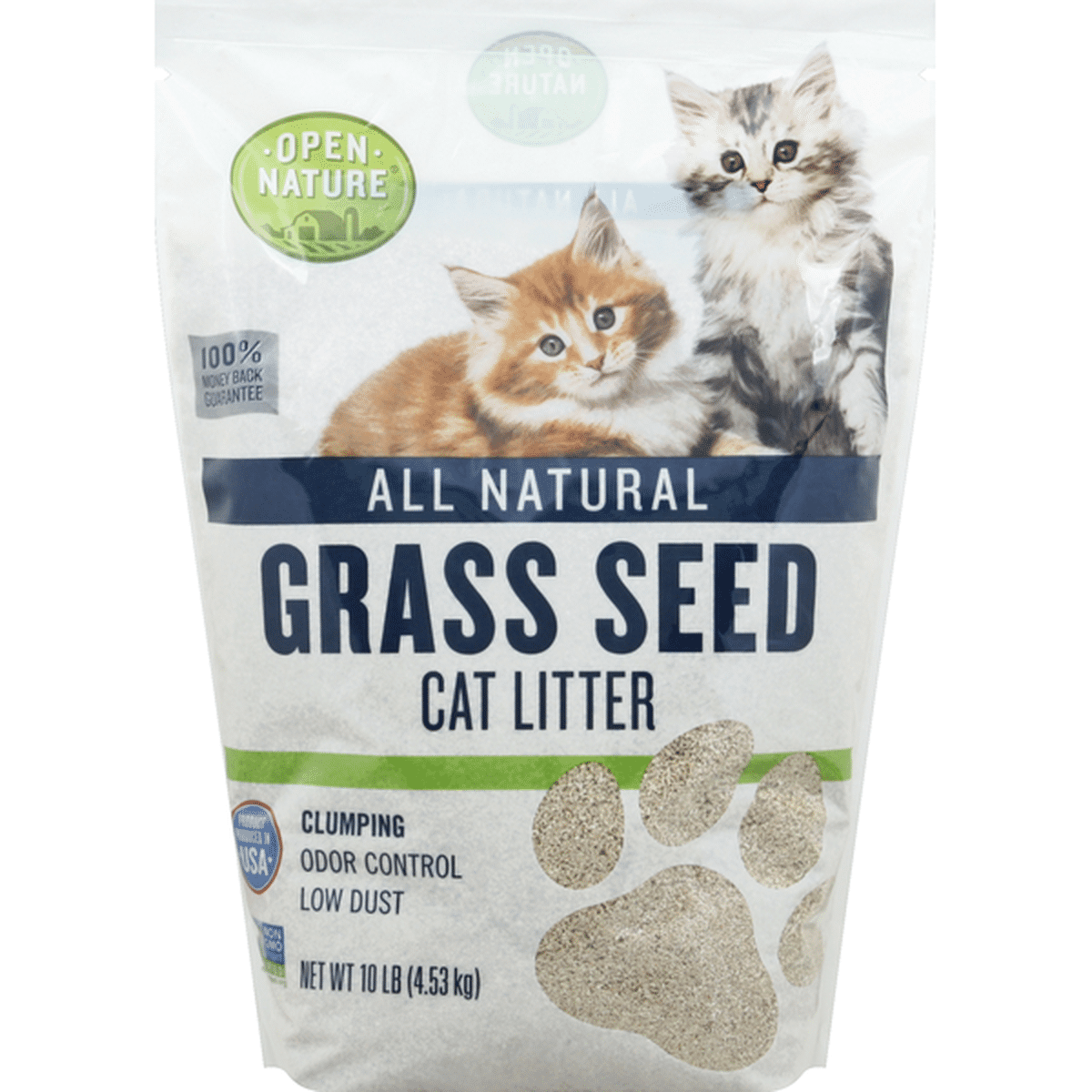 Open Nature Cat Litter All Natural Grass Feed 10 lb Delivery