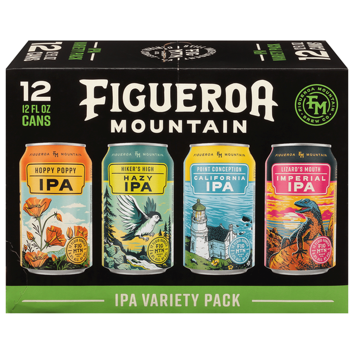 Figueroa Mountain Brewing Co. Beer, IPA Variety Pack (12 fl oz ...