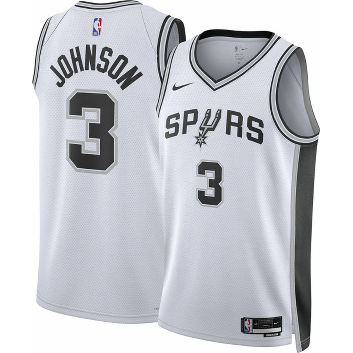 Nike Men's San Antonio Spurs Keldon Johnson No.3 Swingman Jersey, Small ...