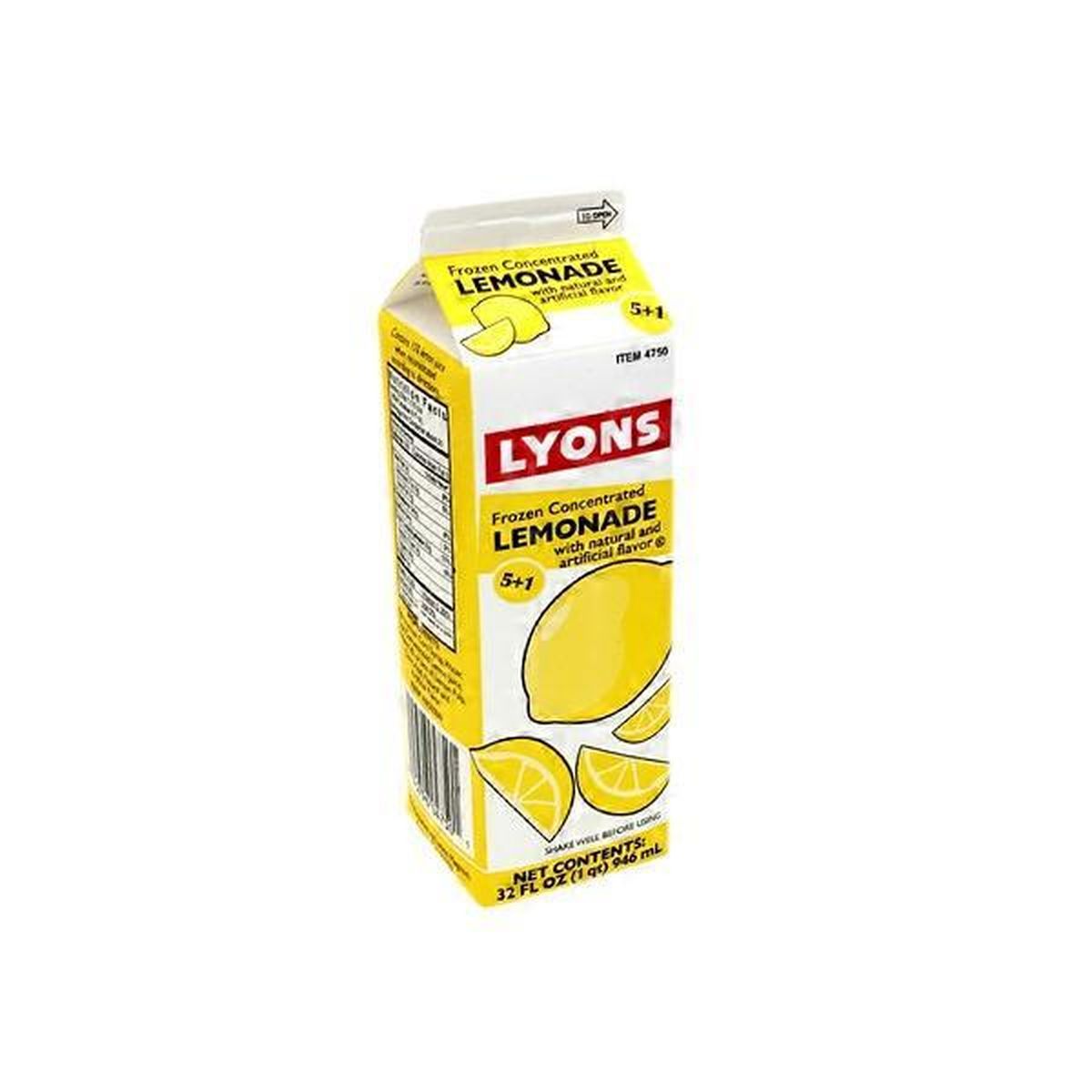 Lyons Frozen Concentrated Lemonade 5 1 32 Fl Oz Delivery Or Pickup