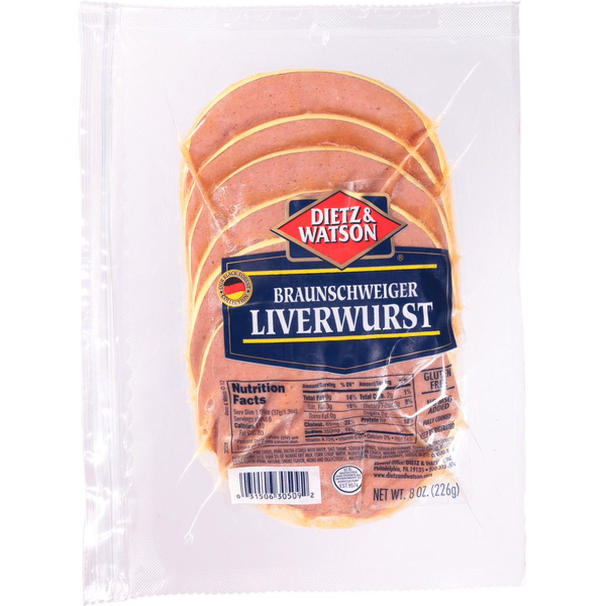 Dietz & Watson Braunschweiger, Liverwurst (8 oz) Delivery or Pickup