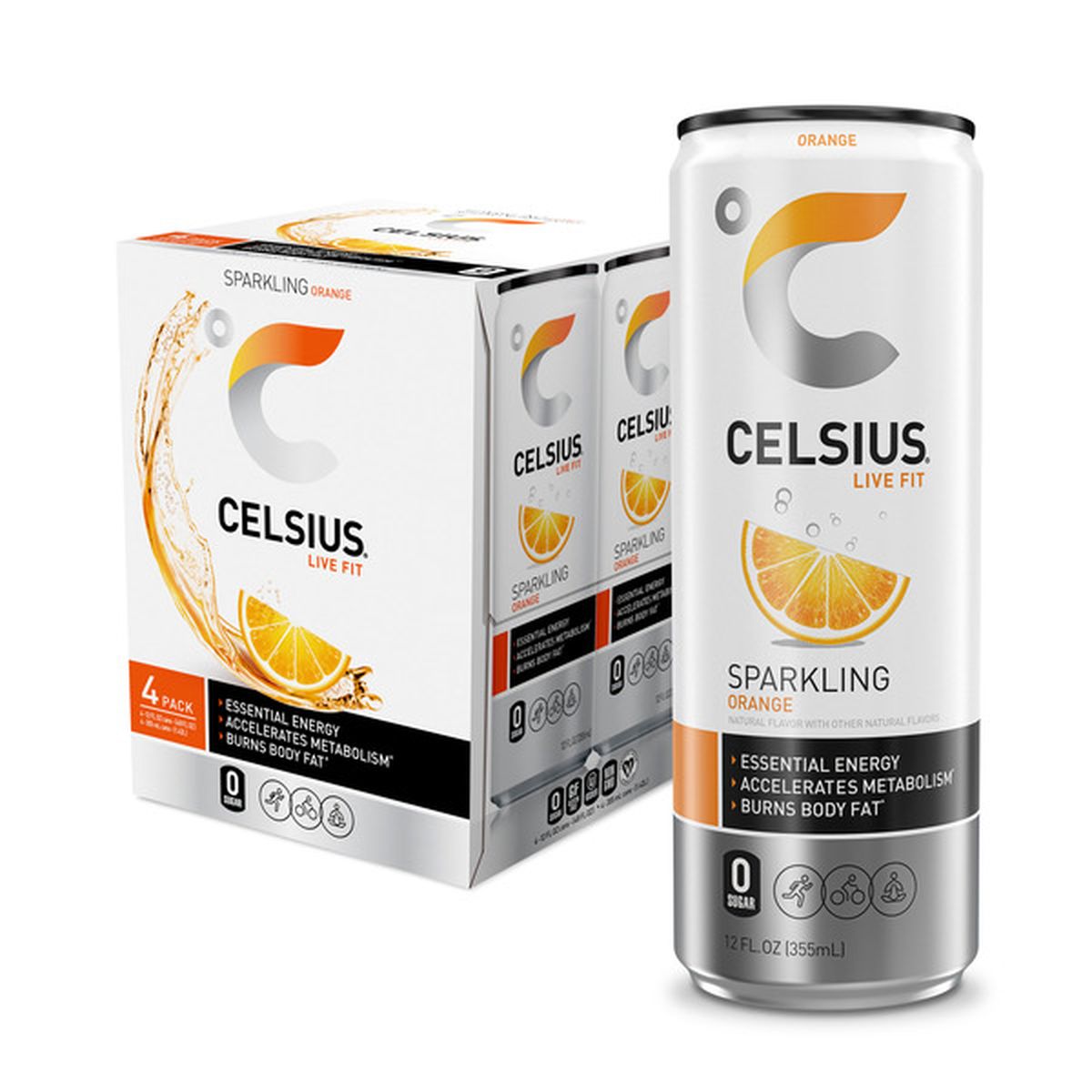 Celsius Sparkling Orange, Energy Drink (12 fl oz) Delivery or Pickup ...