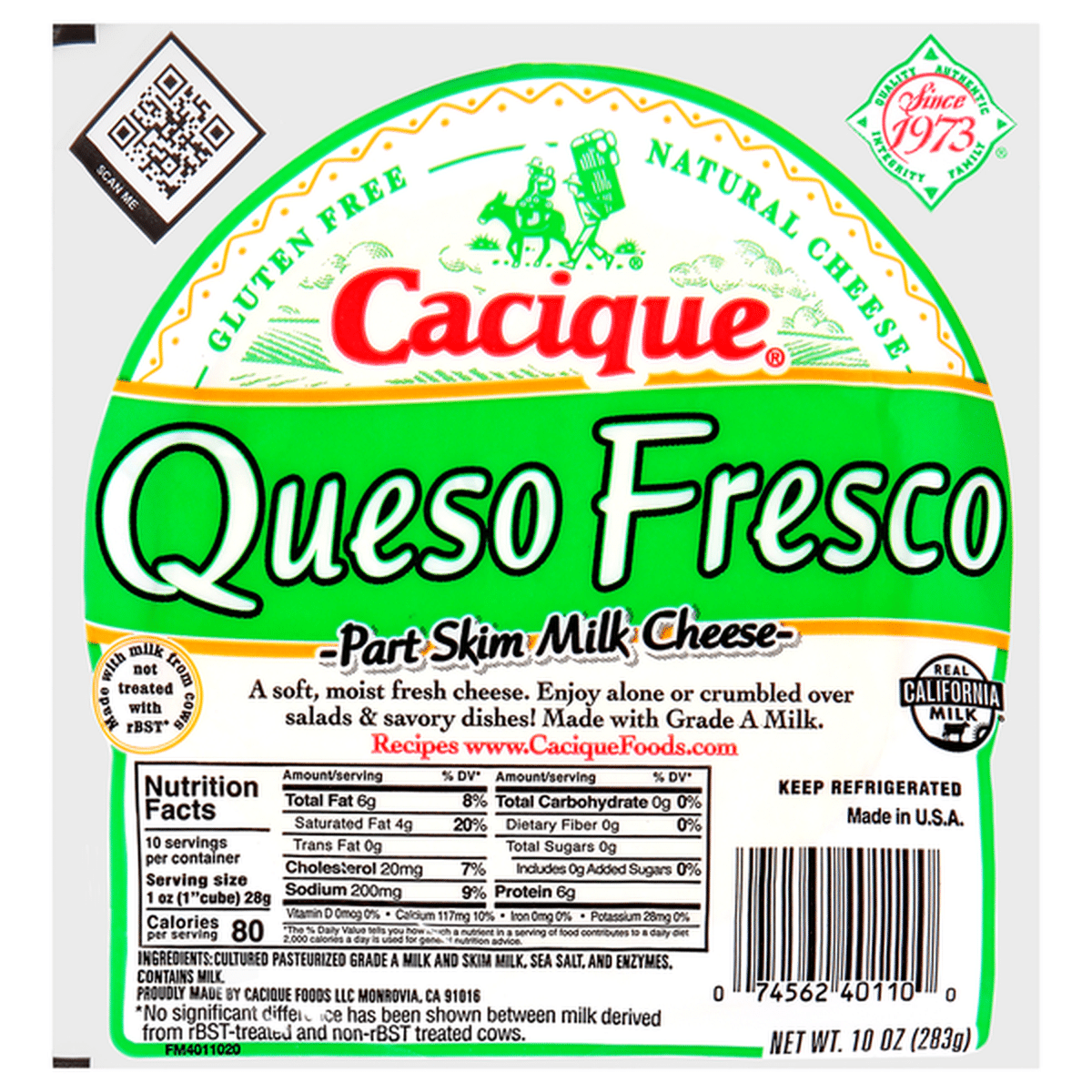 Cacique - Cacique Cheese, Part Skim Milk, Queso Blanco (10 oz), Shop
