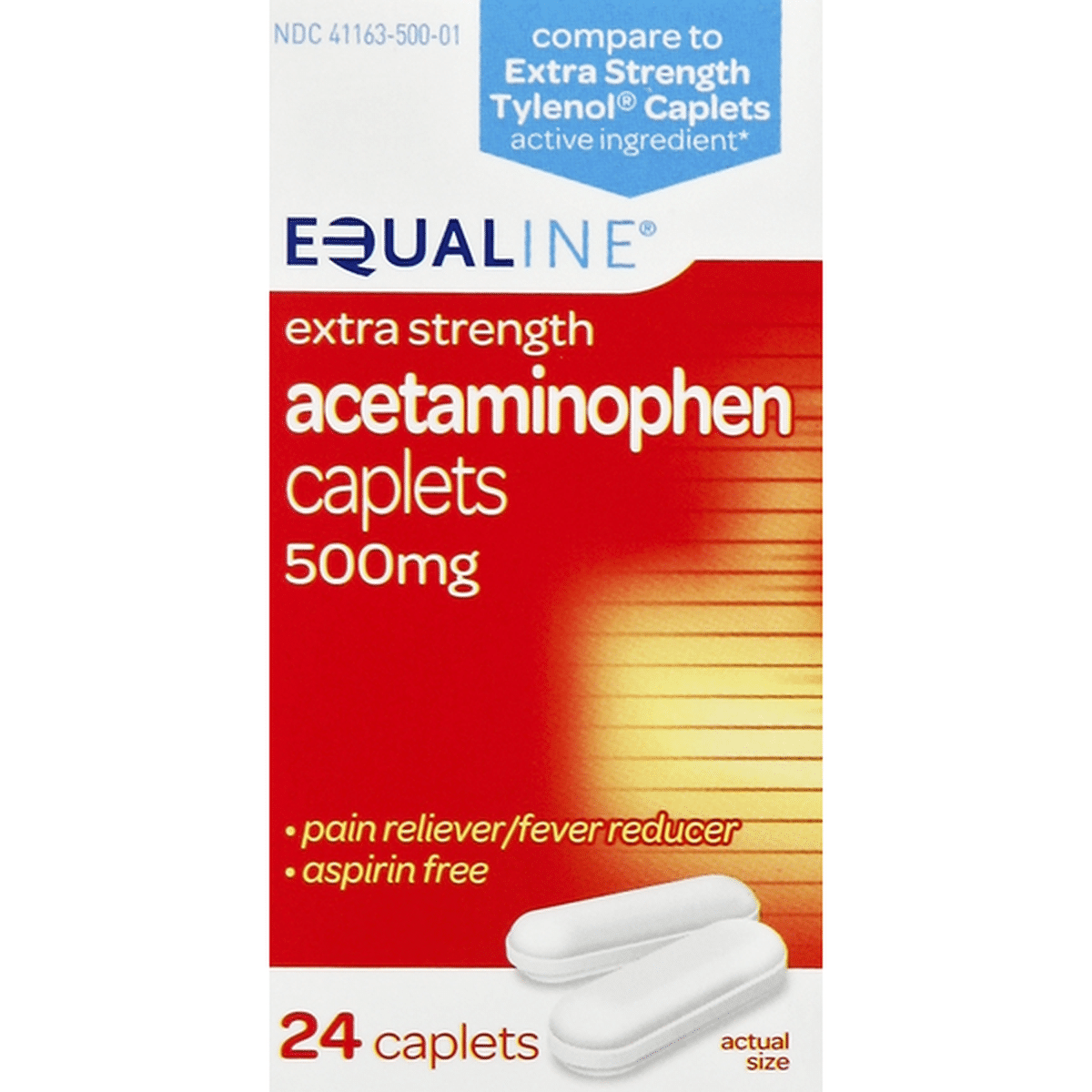 Equaline Acetaminophen Extra Strength 500 Mg Caplets 24 Each