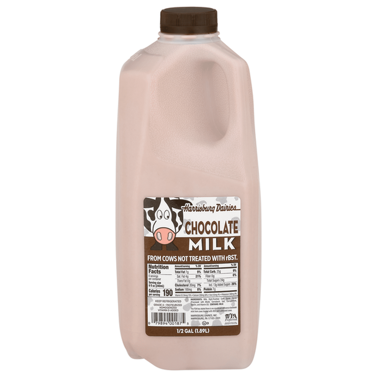 Harrisburg Dairies Milk, Chocolate (0.5 gal) Delivery or Pickup Near Me ...