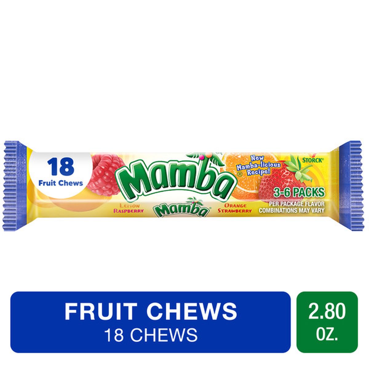 Mamba Fruit Chews Chewy Candy (2.8 oz) Delivery or Pickup Near Me -  Instacart