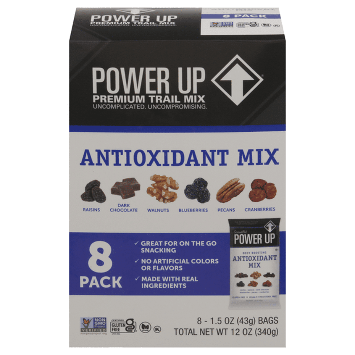 Gourmet Nut Power Up Trail Mix, Premium, Antioxidant Mix (1.5 oz ...