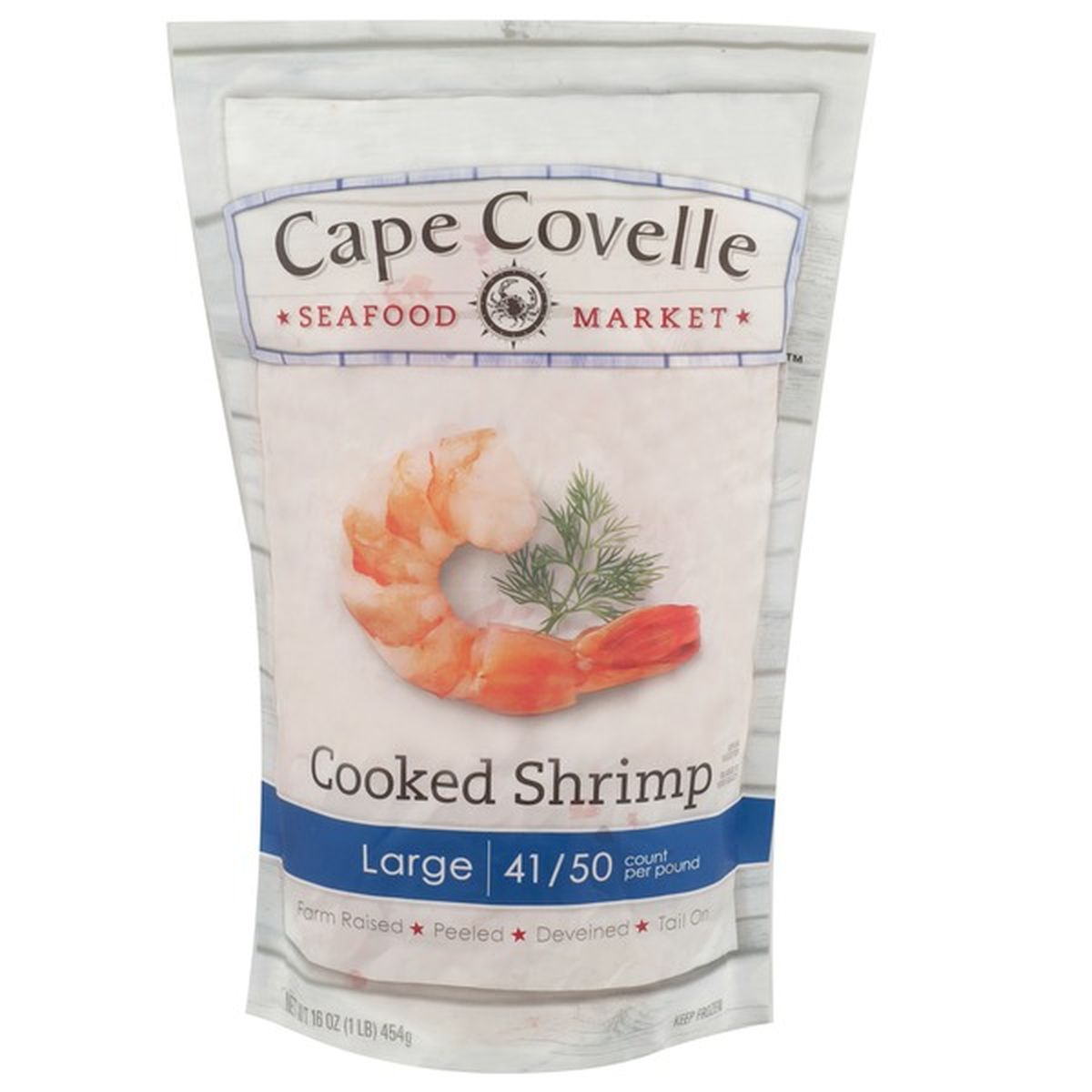 Cape Covelle Seafood Market Large Cooked Shrimp 16 Oz Delivery Or