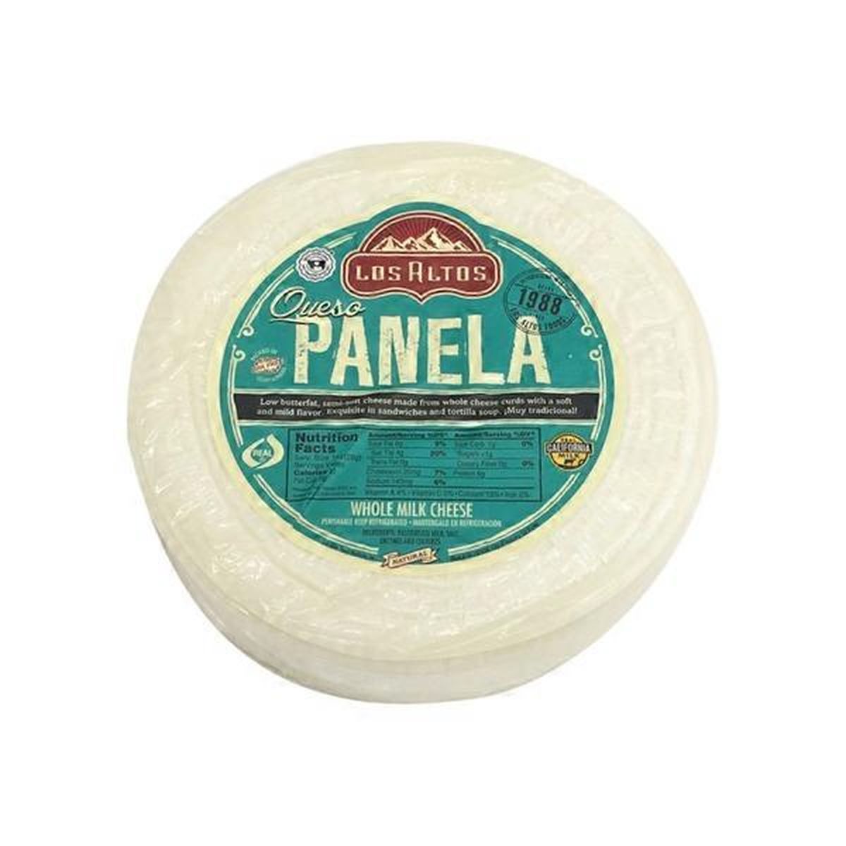 Los Altos Queso Panela Semi Soft Whole Milk Cheese (per Lb) Delivery Or 