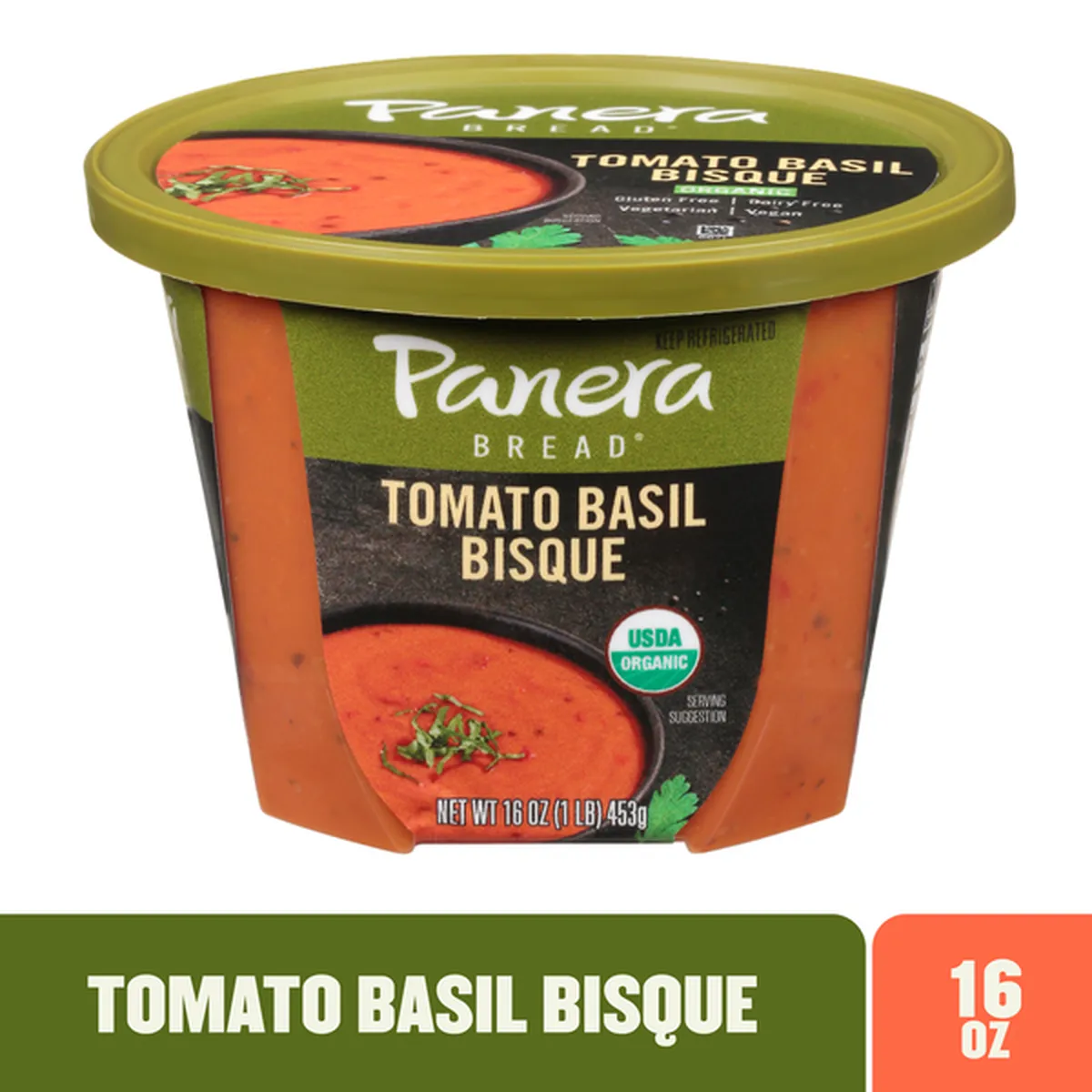 Panera Bread Organic Tomato Basil Bisque Soup Cup Gluten Free