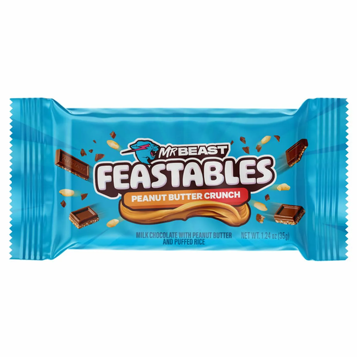 Feastables Crunch Deez Nutz Milk Chocolate With Puffed Rice & Peanut ...