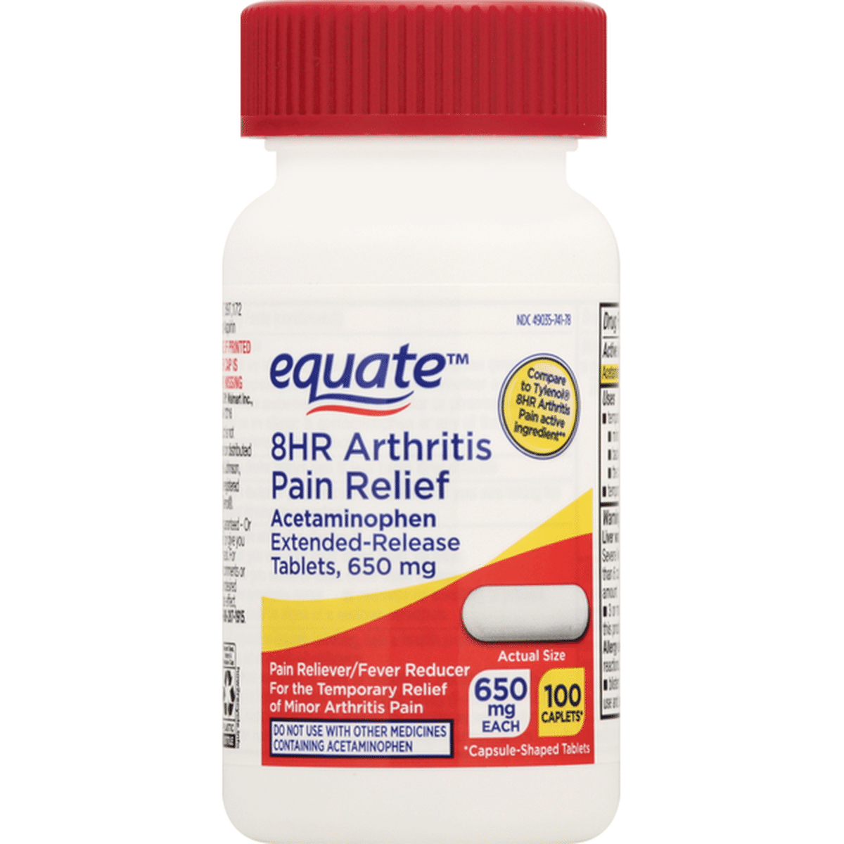 Equate 8hr Arthritis Pain Relief 650 Mg Caplets 100 Each Delivery Or Pickup Near Me Instacart