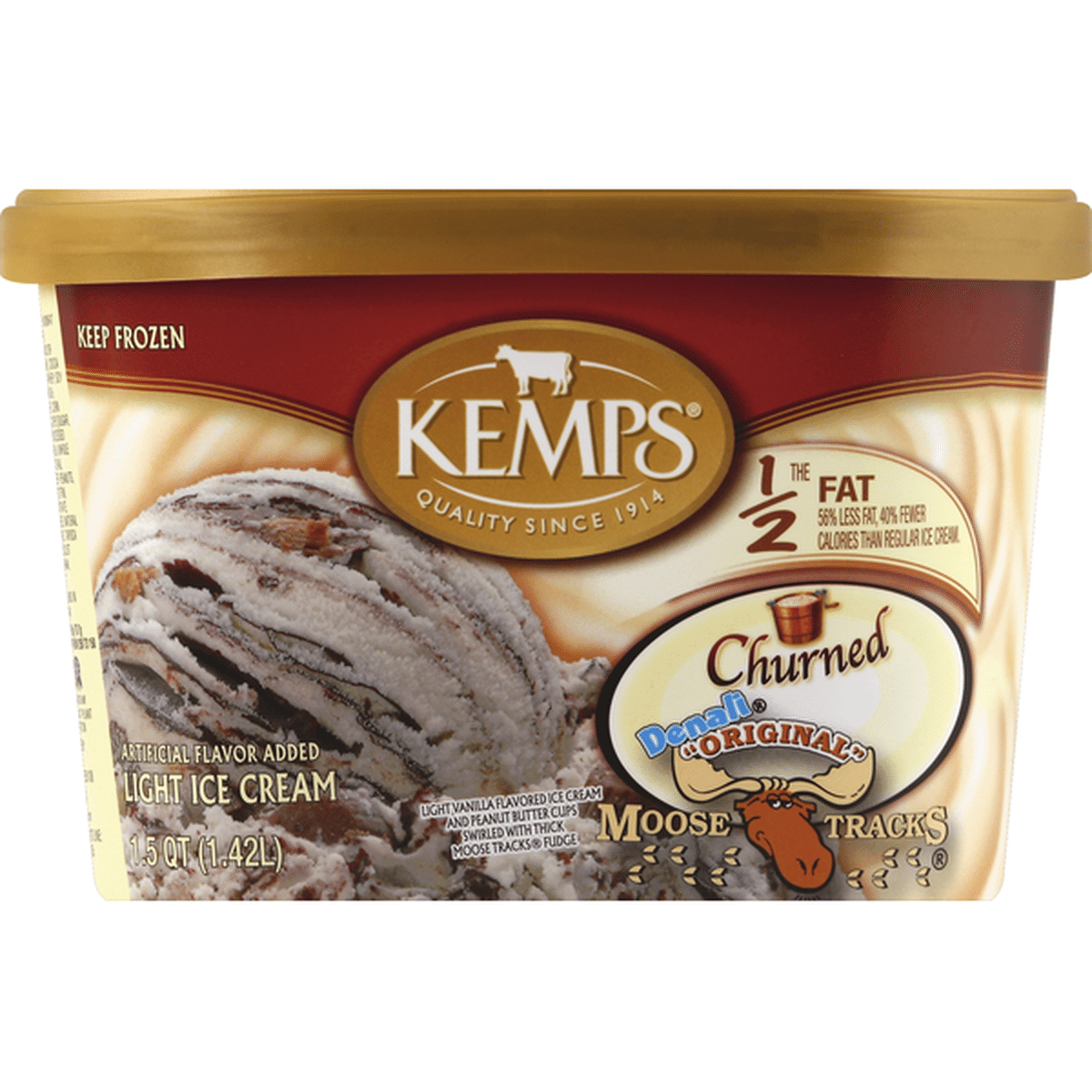 Kemps Ice Cream Light Denali Original Moose Tracks 1 5 Qt Delivery