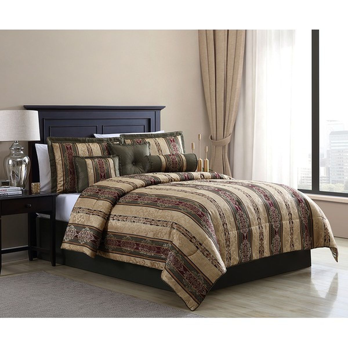 Mainstays 7 Piece Full Dakota Comforter Set Each Delivery Or Pickup