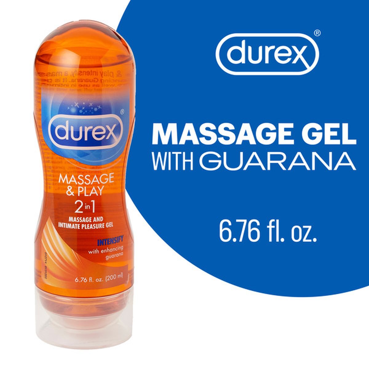 Durex Massage and Play 2-in-1 Massage Gel and Personal Lubricant -  Intensify Guarana (6.76 oz) Delivery or Pickup Near Me - Instacart