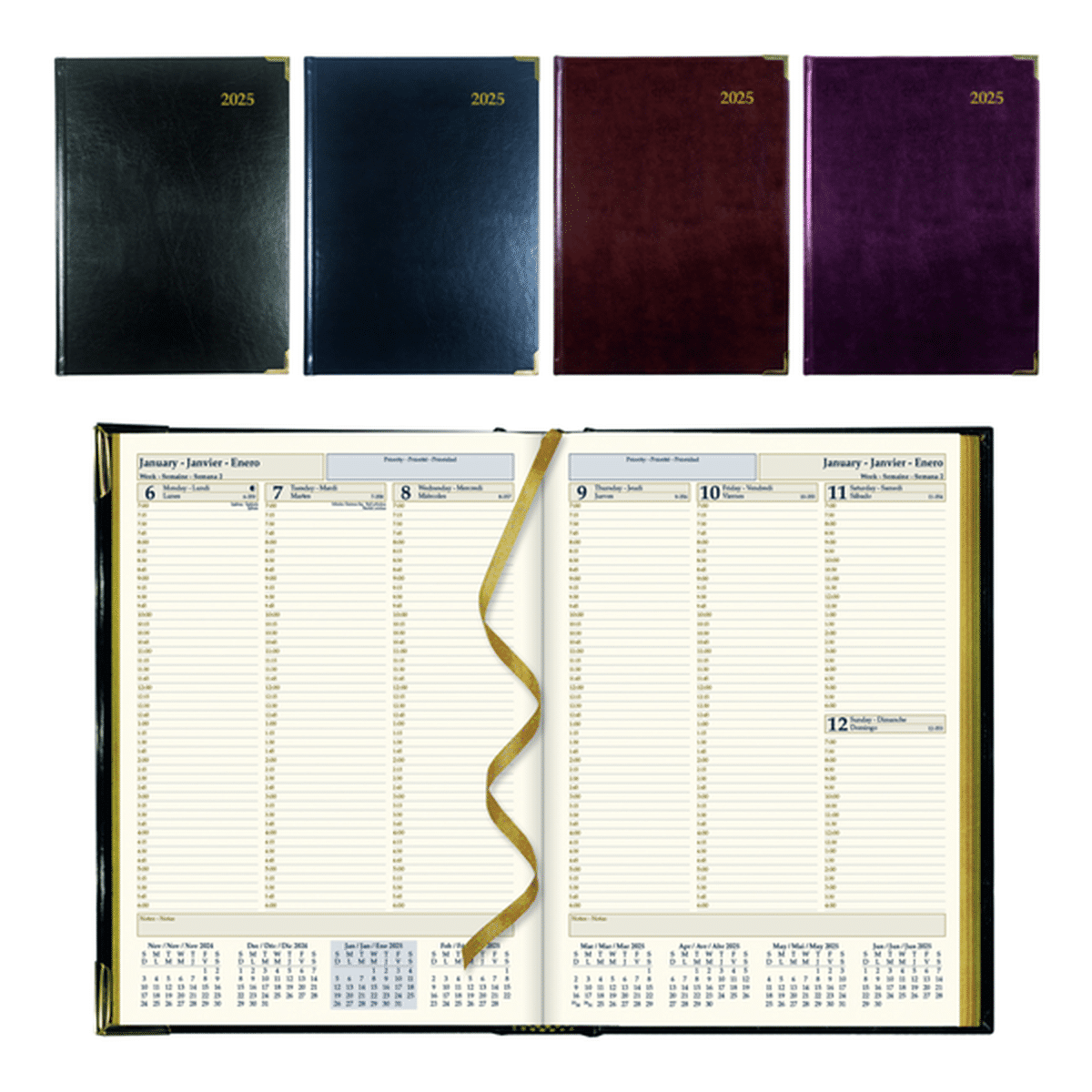 Brownline 2025 Executive Weekly Planner, 10.75 X 7.75 Inch - Assorted 