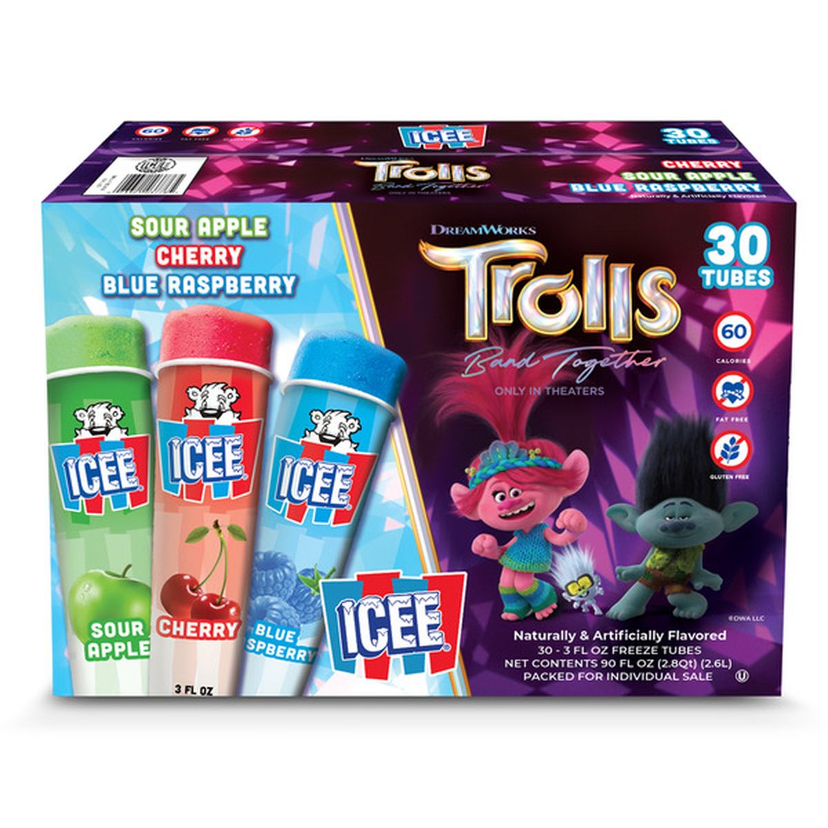 Icee Tubes Cherry Sour Apple Blue Raspberry 3 Fl Oz Delivery Or Pickup Near Me Instacart 0320