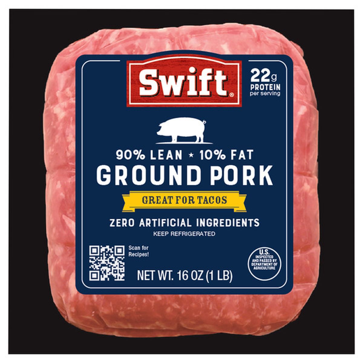 Swift Ground Pork 90 Lean Frozen 1 Lb Delivery Or Pickup Near Me