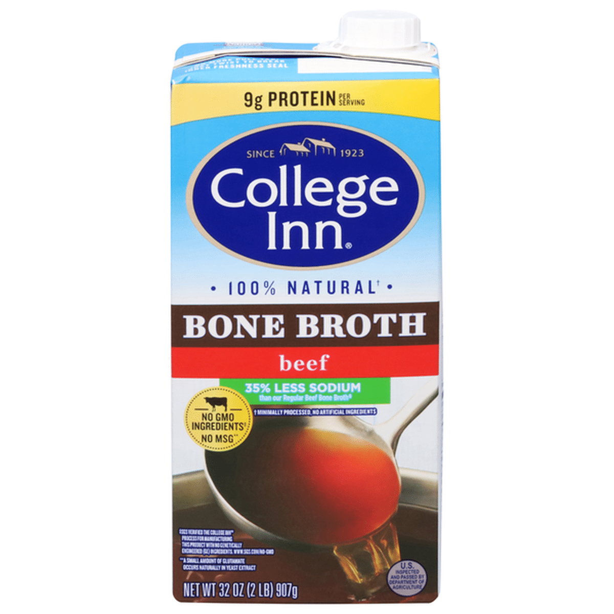 College Inn Bone Broth, Beef (32 oz) Delivery or Pickup Near Me - Instacart