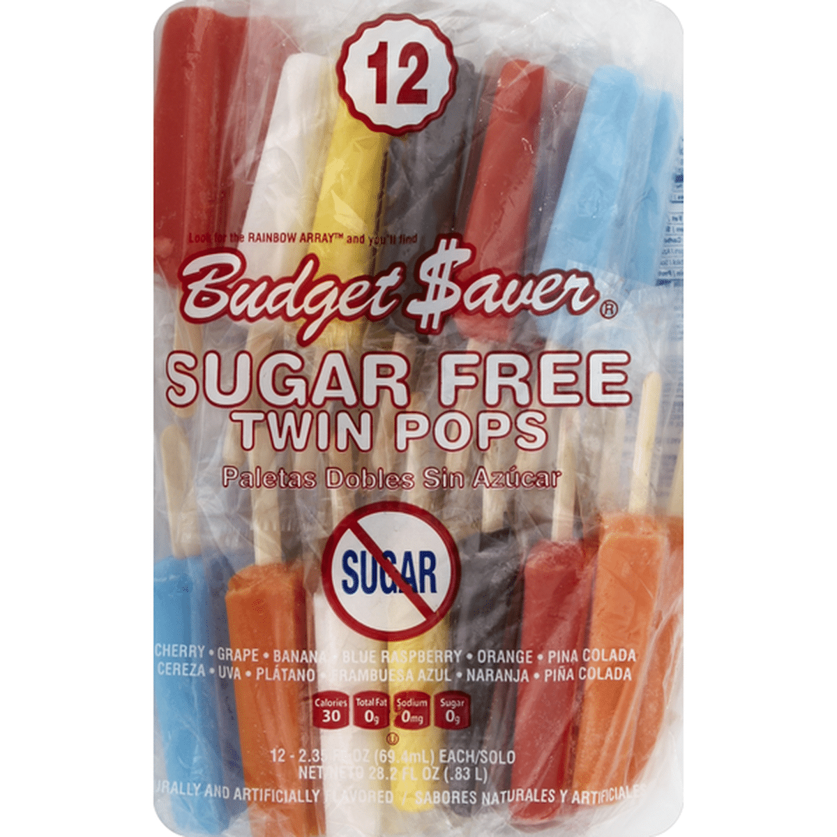 Budget Saver Twin Pops, Sugar Free, Assorted Flavors (12 ct) Delivery ...