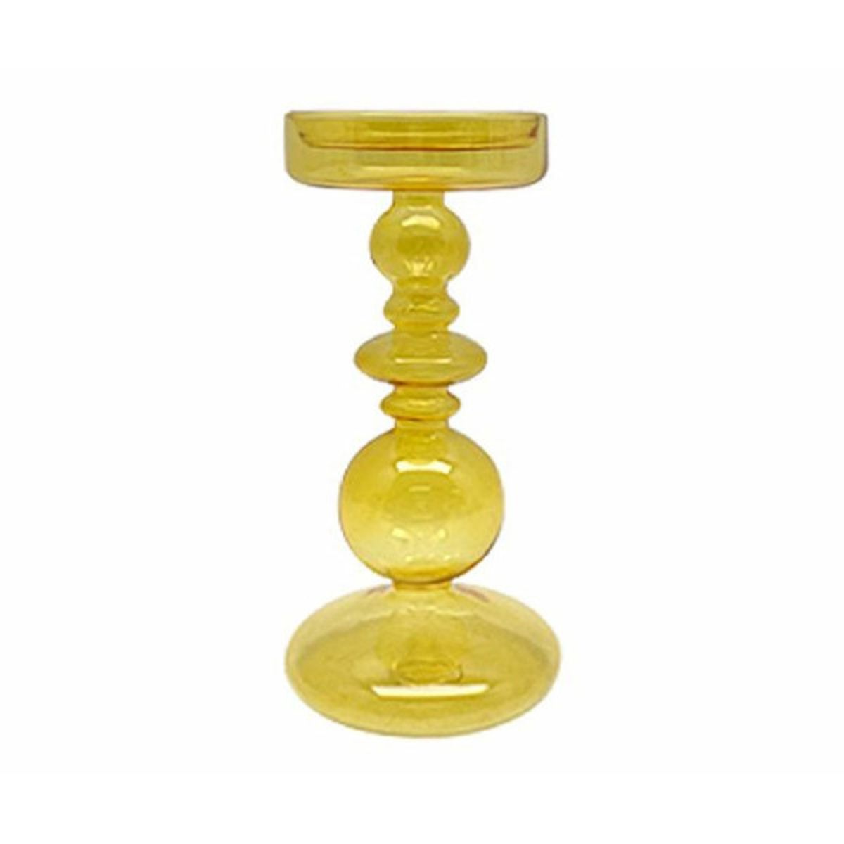 Glass Taper Candle Holder - Yellow (8.6 in) Delivery or Pickup Near Me ...