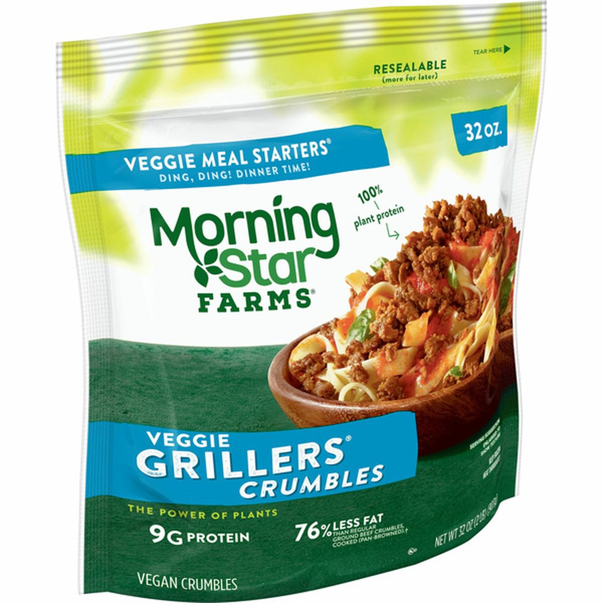 Morning Star Farms Veggie Crumbles, Vegan Plant Based Protein, Frozen ...