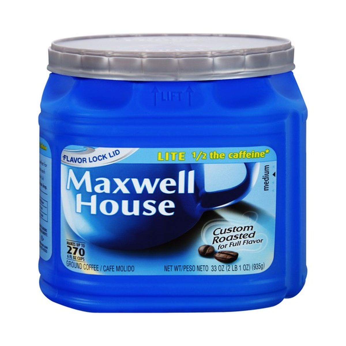 Maxwell House Lite Medium Roast Ground Coffee (33 oz) Delivery or ...