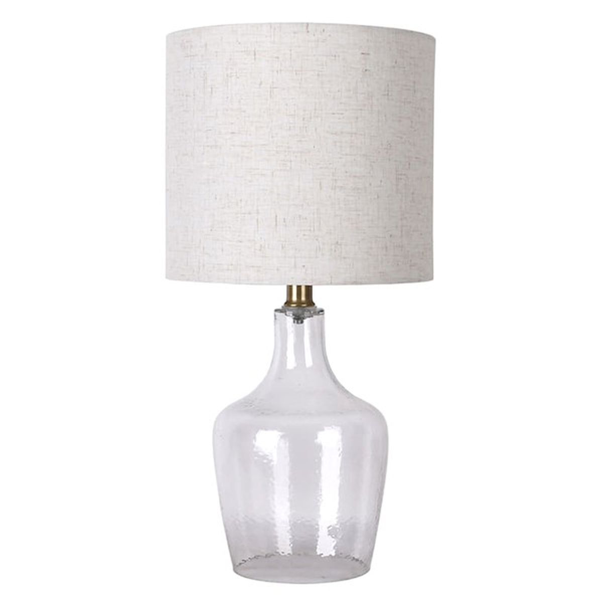 Honeybloom Clear Dimpled Glass Accent Lamp With Shade 20 In Delivery