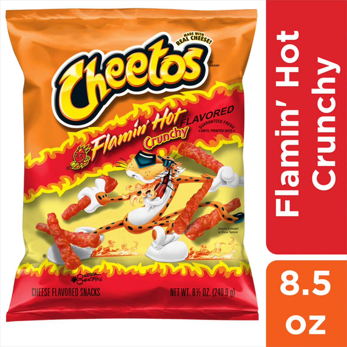 Cheetos Crunchy Xxtra Flamin' Hot Cheese Flavored Snacks, 8.5 oz