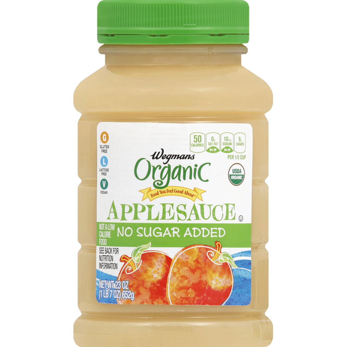 Wegmans Organic Food You Feel Good About Applesauce No Sugar Added 23