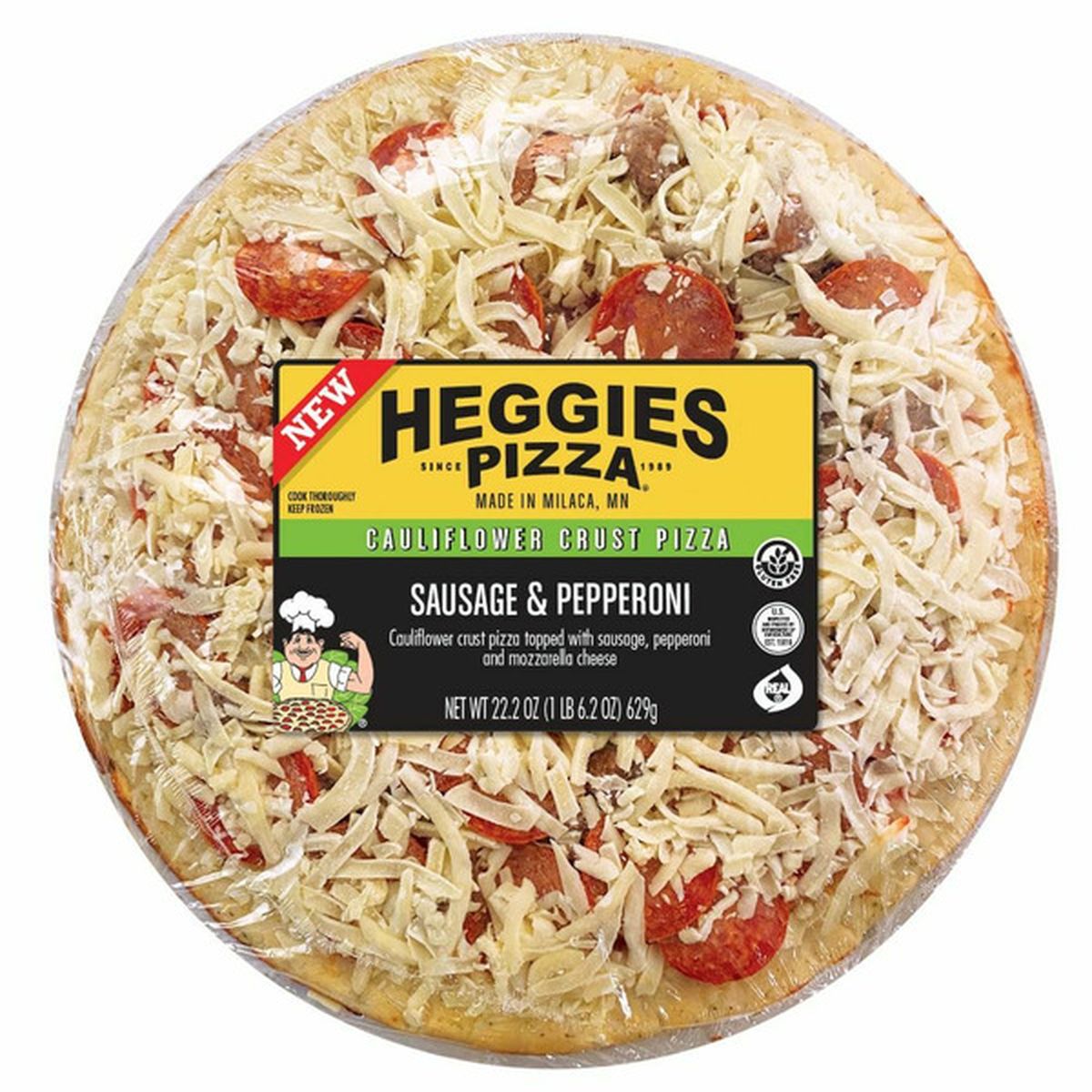 Heggies Pizza LLC Cauliflower Crust Sausage & Pepperoni (22.2 oz ...