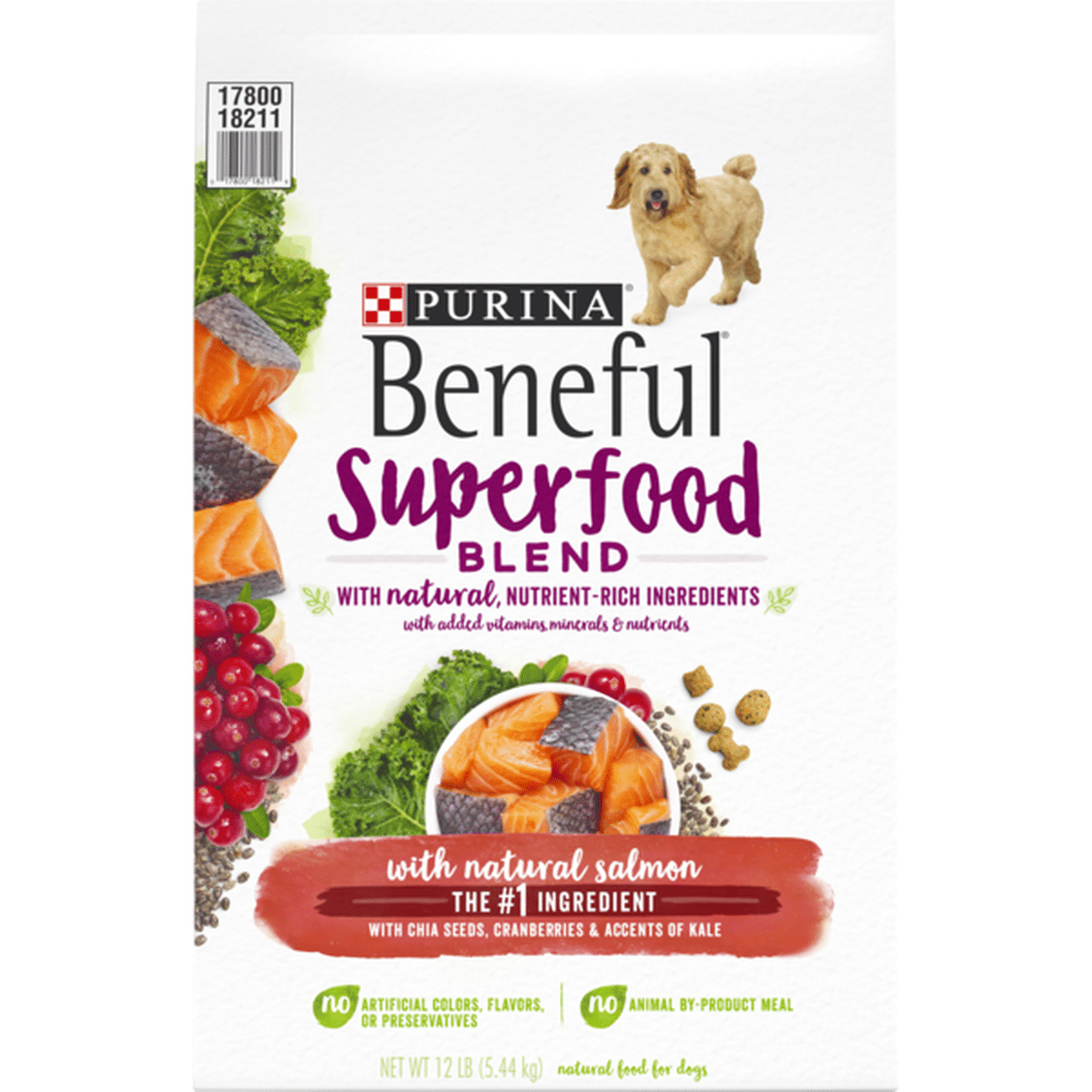 Purina Beneful Natural Dry Dog Food Superfood Blend With Salmon