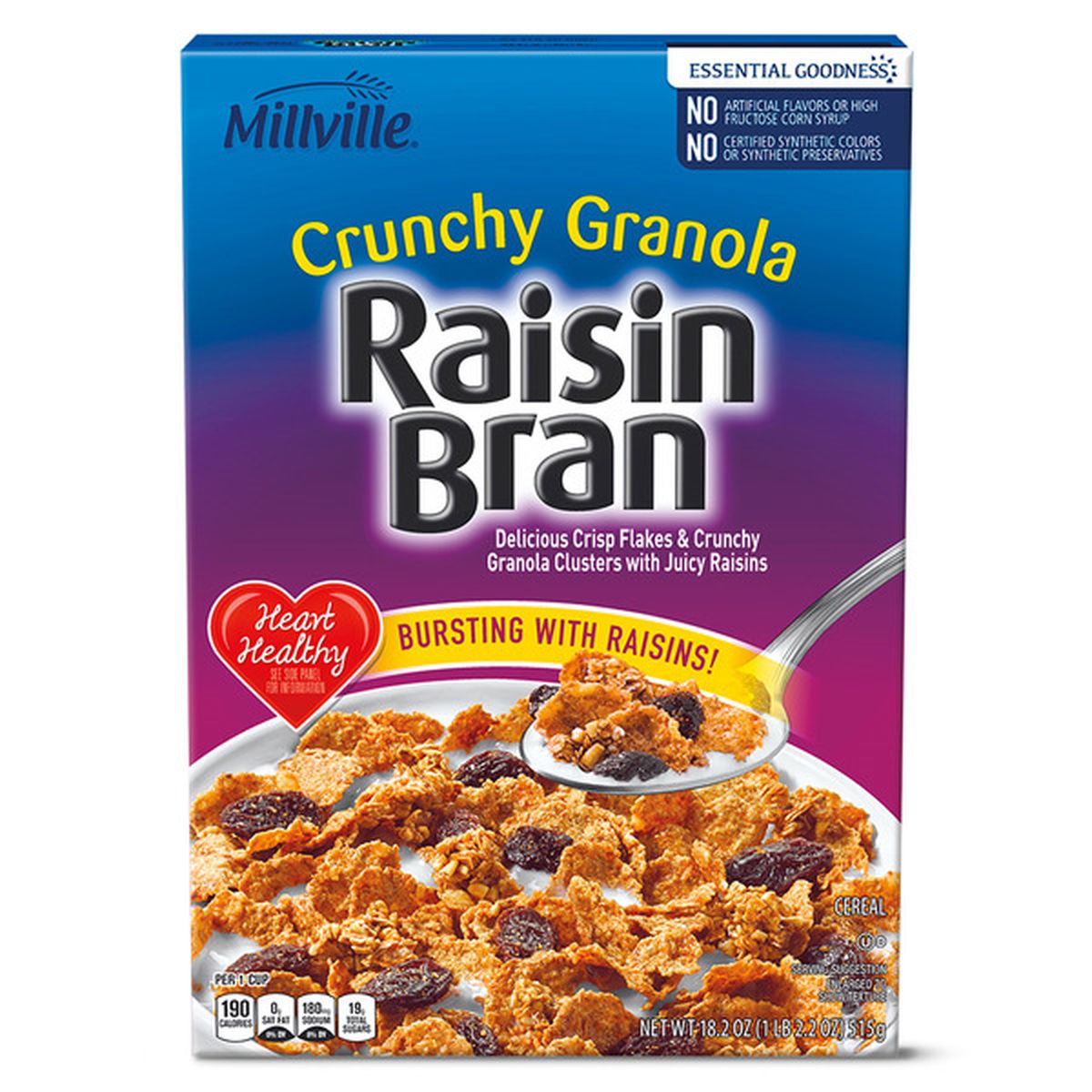 Raisin Bran Crunch® Apple Strawberry Clusters Cereal, 14.5 oz