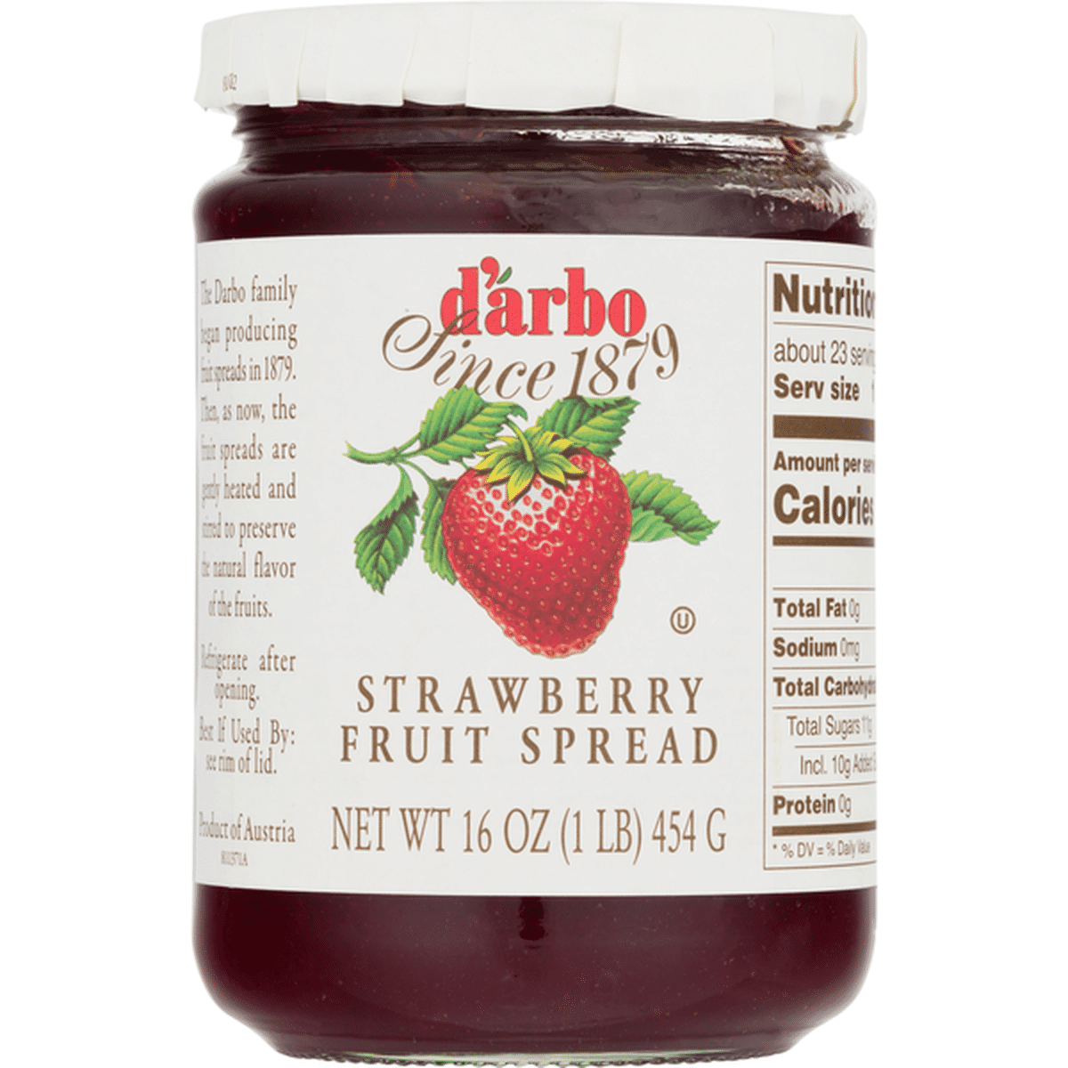 D'arbo Fruit Spread, Strawberry (16 Oz) Delivery Or Pickup Near Me ...