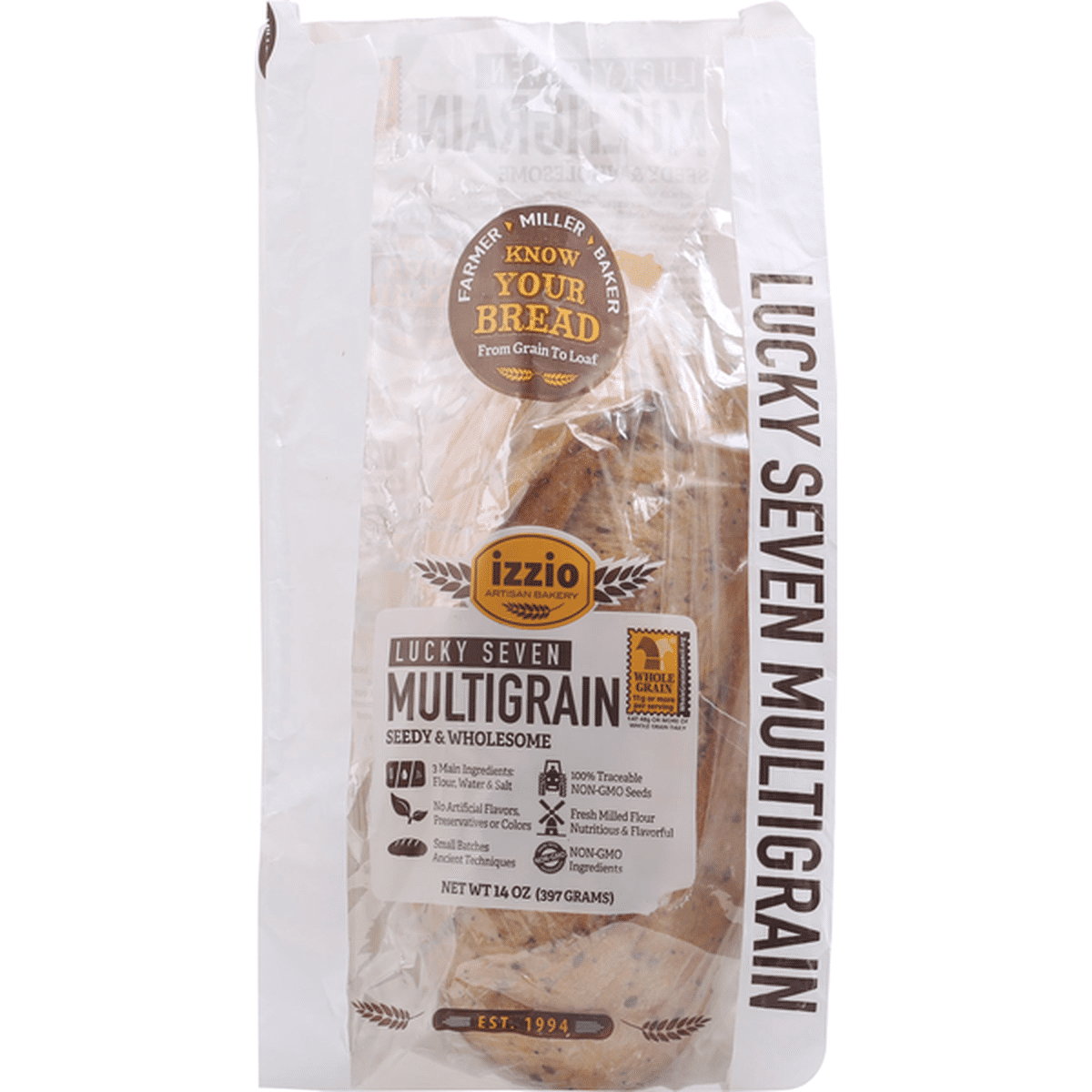 Izzio Artisan Bakery Bread, Multigrain, Lucky Seven (14 Oz) Delivery Or ...