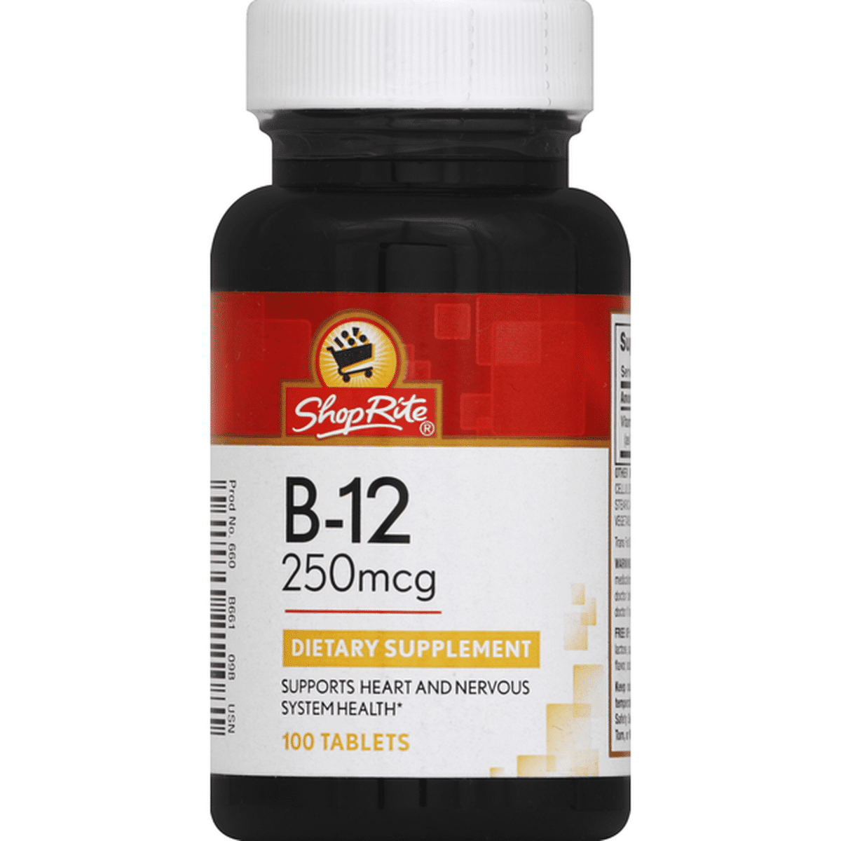 ShopRite Vitamin B-12, 250 Mcg, Tablets (100 Each) Delivery Or Pickup ...