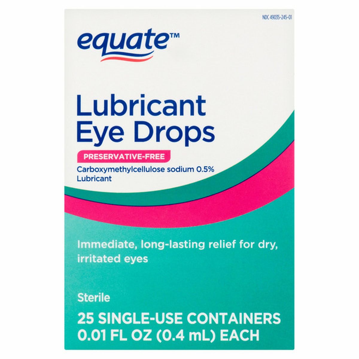 Equate Lubricant Eye Drops 0.01 Fl Oz 25 Count (0.25 fl oz) Delivery or ...