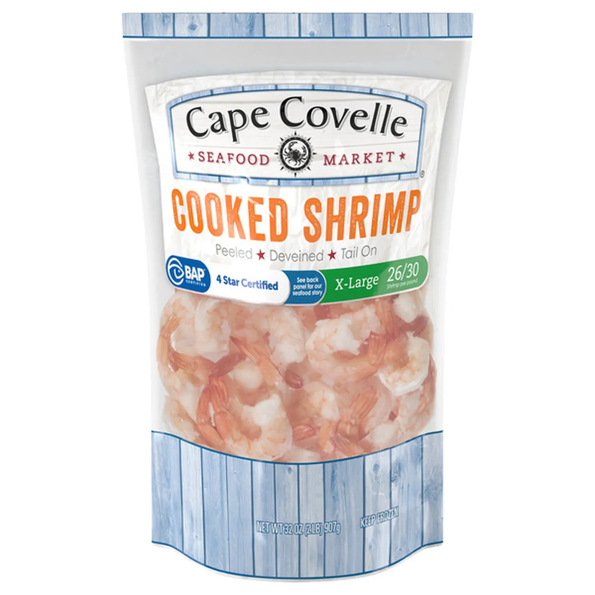 Cape Covelle Seafood Market Peeled And Deveined Tail On Cooked Shrimp 32