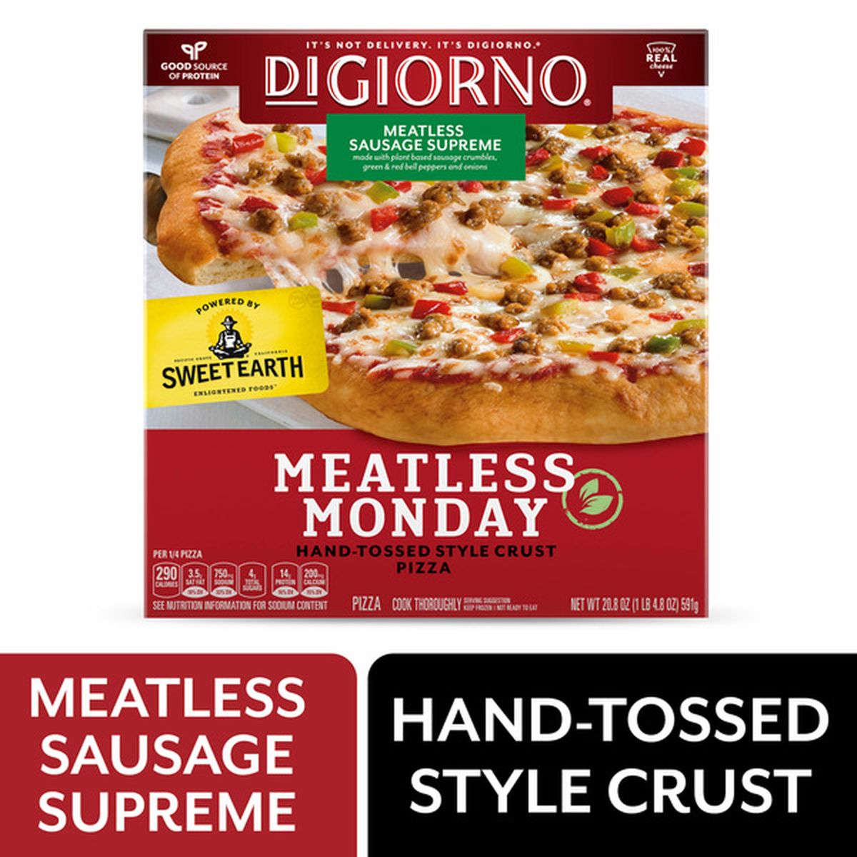 DiGiorno Meatless Plant Based Supreme Frozen Pizza (20.8 oz) Delivery or  Pickup Near Me - Instacart