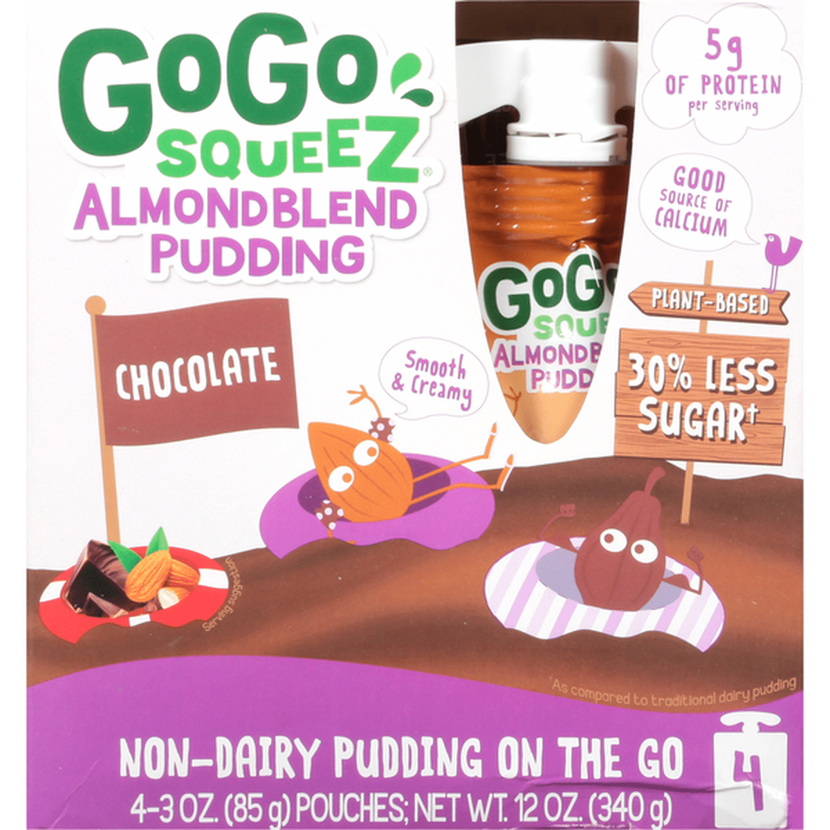 Gogo Squeez Pudding On The Go Non Dairy Almond Blend Pudding