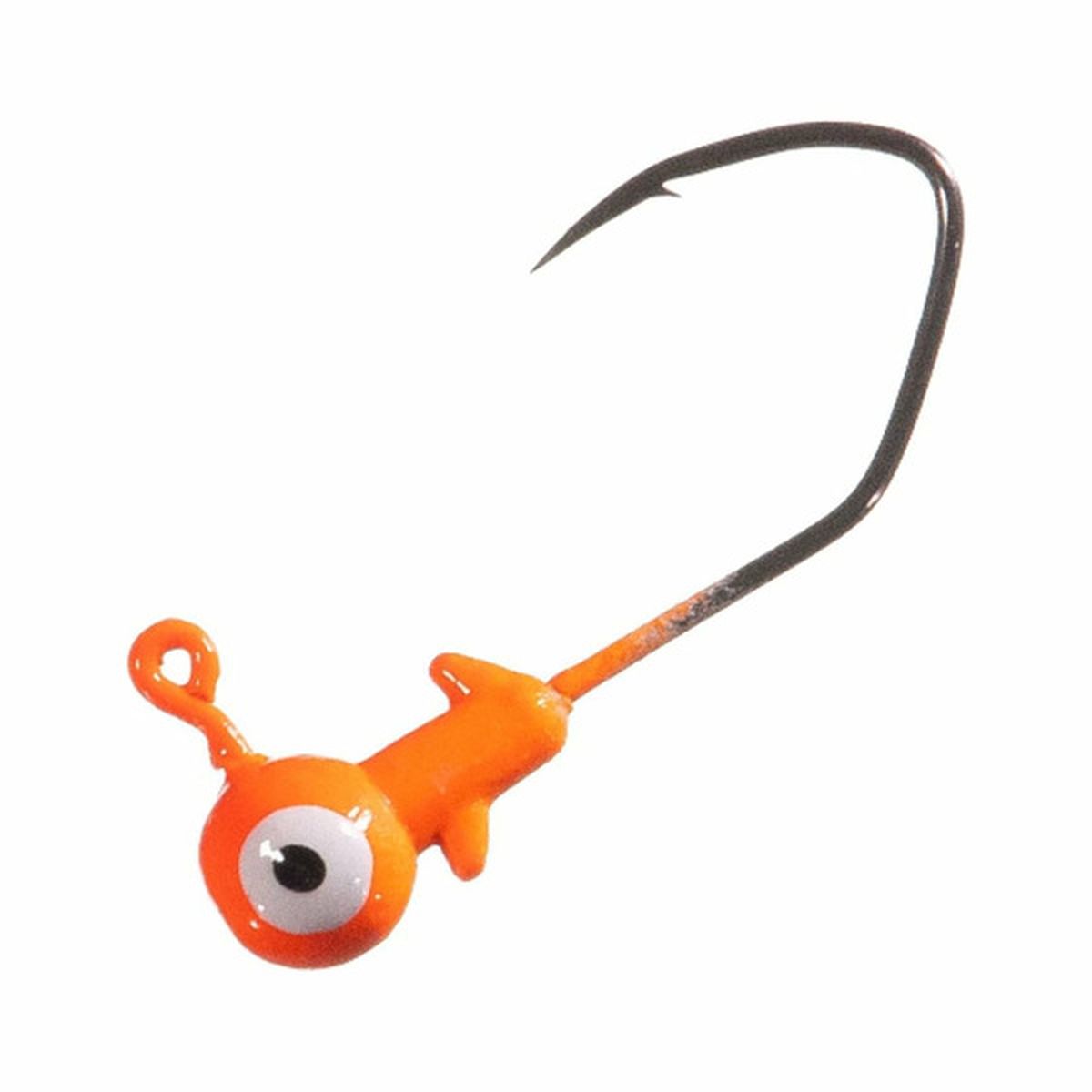 Arkie Pro Model Sickle Hook Painted Jig Heads - Orange - 1/16 ounce (10 ...