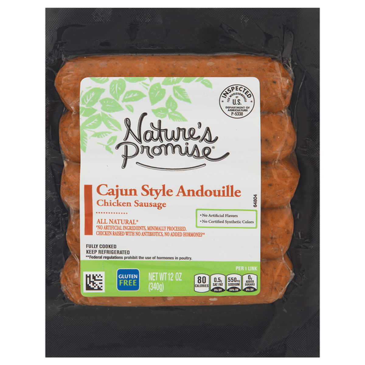 Nature S Promise Chicken Sausage Cajun Style Andouille 12 Oz