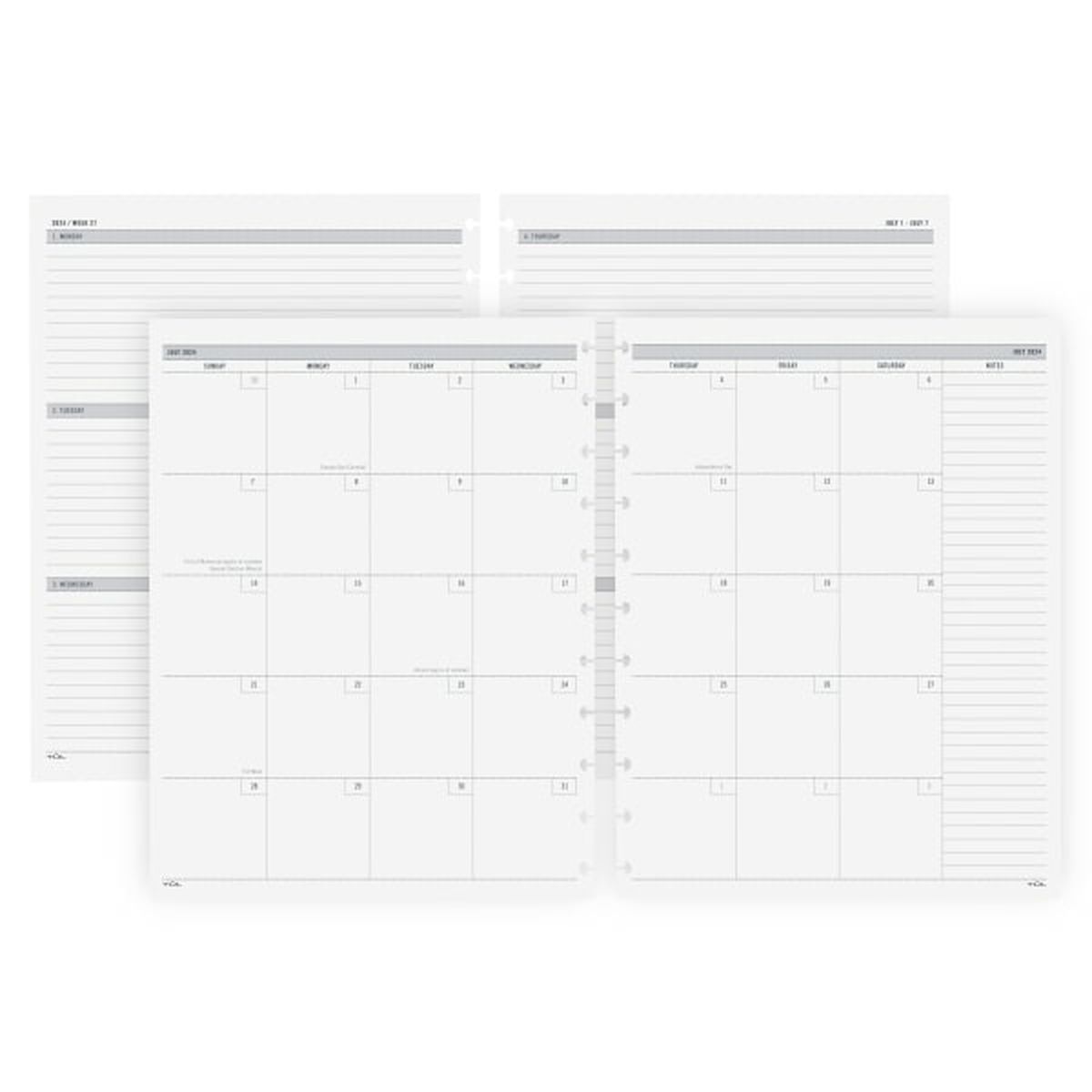 TUL 20252025 Discbound Academic Weekly & Monthly Refill Planner (1 ct