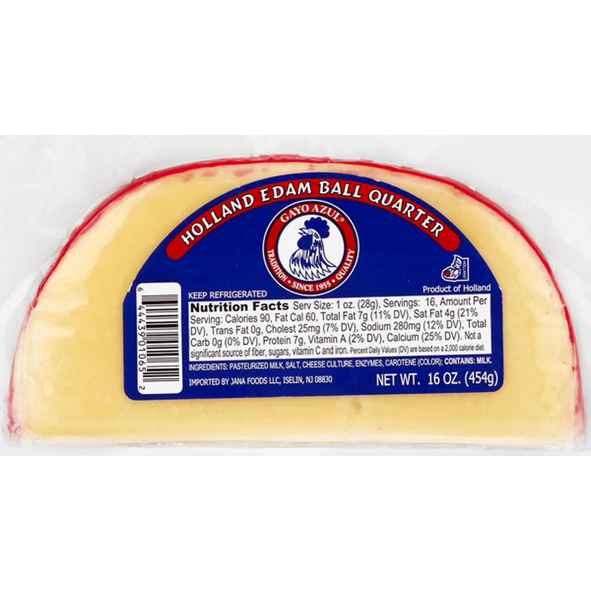 Gayo Azul Cheese, Holland Edam Ball Quarter (16 oz) Delivery or Pickup ...