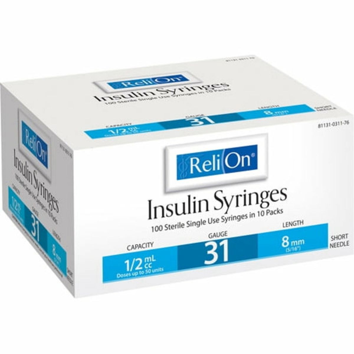 ReliOn Insulin Syringes 20 ct Delivery or Pickup Near Me ...