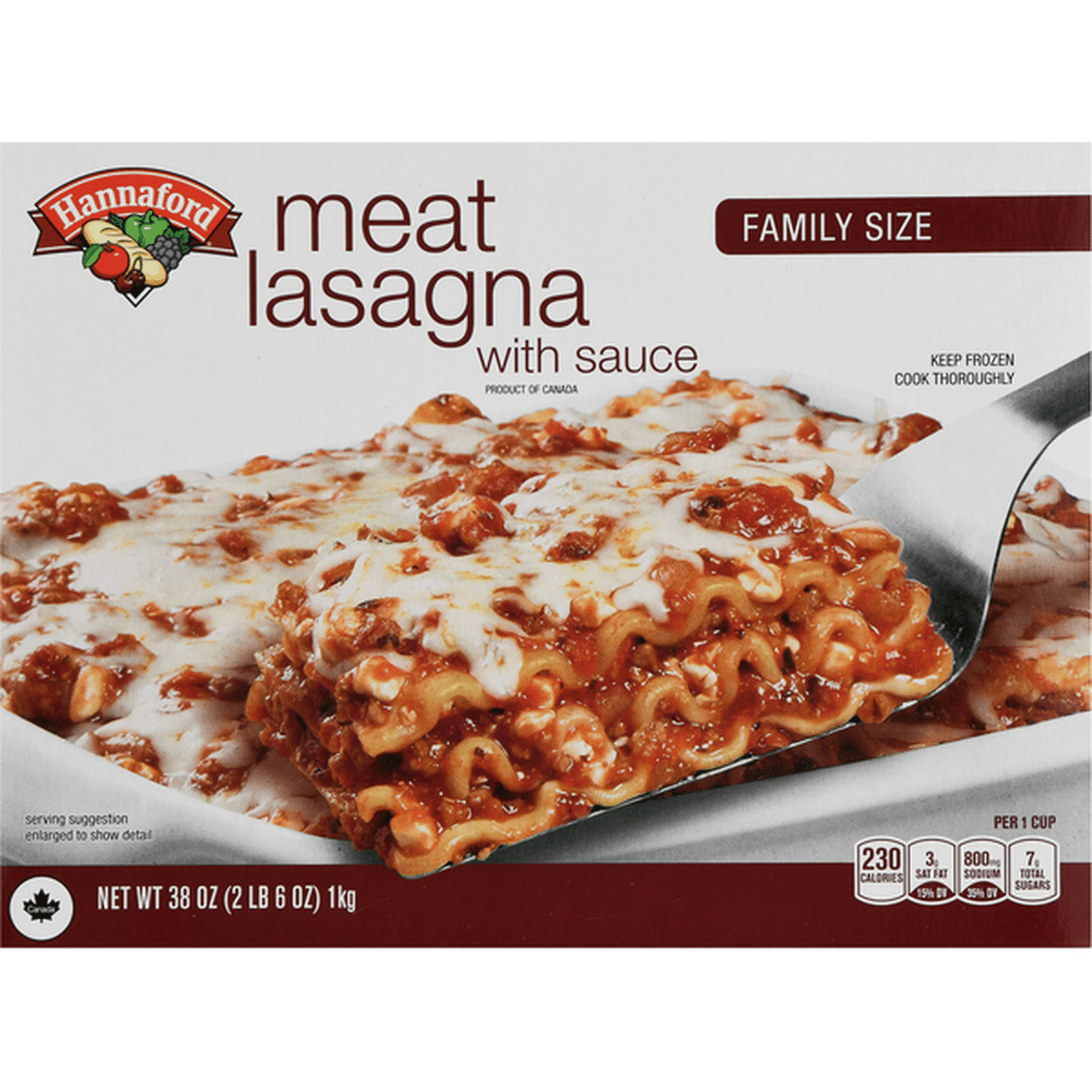 Hannaford Meat Lasagna, Sauce, Family Size (38 oz) Delivery or Pickup ...