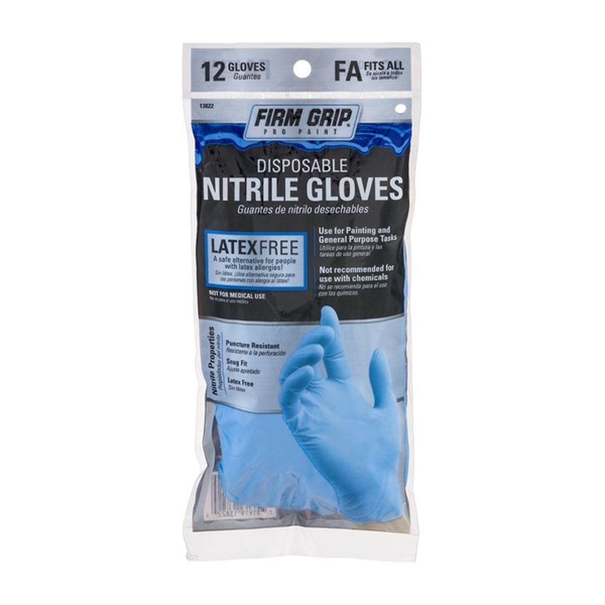 Firm Grip Pro Paint Disposable Nitrile Gloves Fits All - 12 CT (12 ct)  Delivery or Pickup Near Me - Instacart